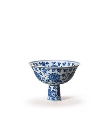 中国美術 明 青花纏枝 富貴佳器款 獅子紋碗 高 6cm 明 中国美術 明 青花纏枝 富貴佳器款 獅子紋碗 高 6cm 明