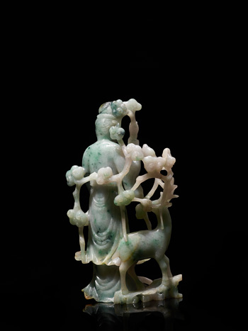 麻姑獻壽 羅芙奧| 《清翡翠雕麻姑獻壽》 羅芙奧香港2014春季拍賣會編號8038